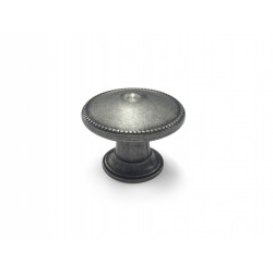 Bouton de meuble Rond zamak vieilli gris H.24 x l.30 x P.30 mm de marque REI, référence: B6199700