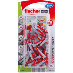 Chevilles à expansion ou à verrouillage de forme FISCHER, Diam.6 mm x L.30 mm - FISCHER