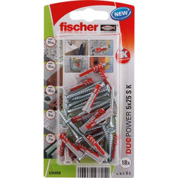 chevilles et vis à expansion ou à verrouillage de forme FISCHER, Diam.5 x L.25 de marque FISCHER, référence: B6200700