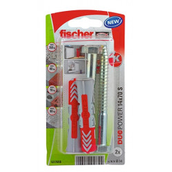 Chevilles et vis Duopower FISCHER, Diam.14 x L.70 mm de marque FISCHER, référence: B6200800