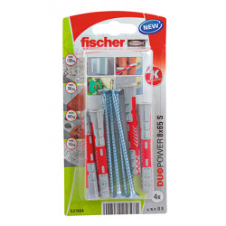 Chevilles et vis Duopower FISCHER, Diam.8 x L.65 mm de marque FISCHER, référence: B6201000