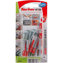 chevilles et vis FISCHER, Diam.8 x L.40 mm - FISCHER