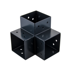 Connecteur 3D angle 90° pour poteau bois, H.9 x P.9 cm - SUKI