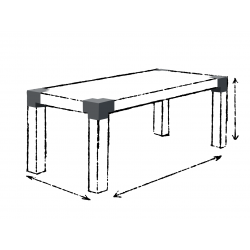 Connecteur 4D angle 90° pour poteau bois, H.9 x P.9 cm - SUKI