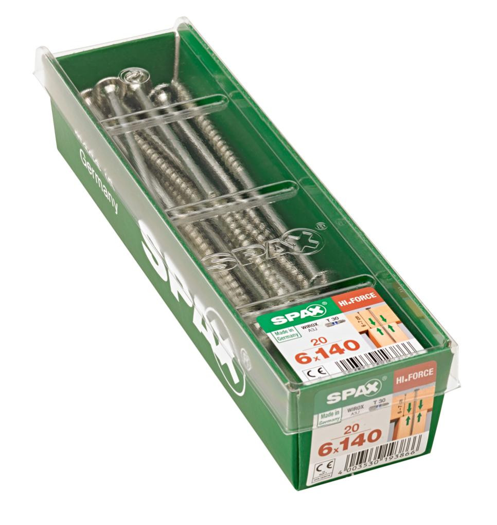 Vis à bois Hi.force torx Spax wirox 6x140 mm 20 pièces - vue 2