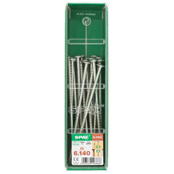 Lot de 20 vis acier tête fraisée bombée torx SPAX, Diam.6 mm x L.140 mm - SPAX