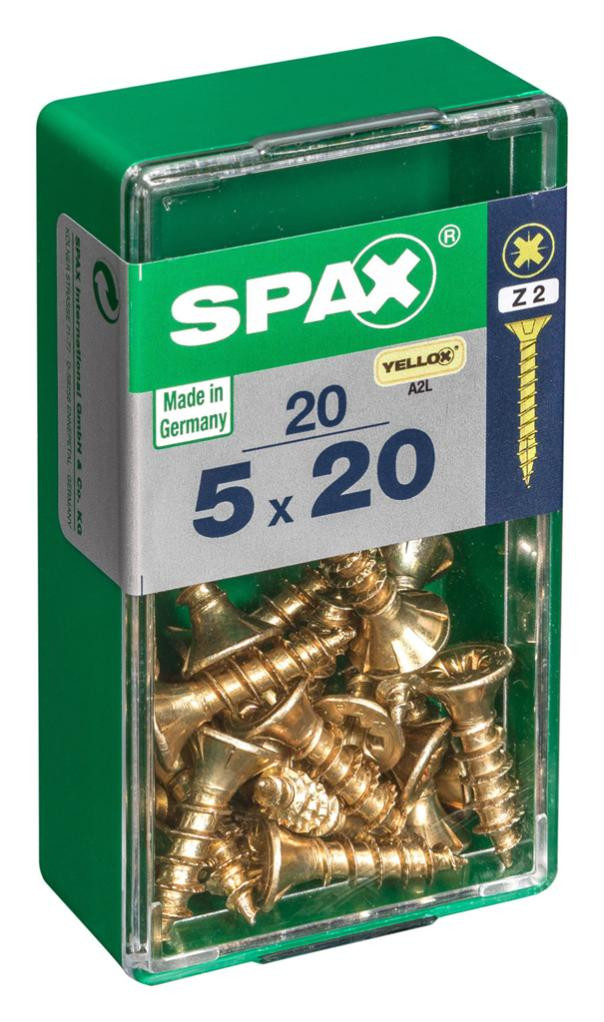 Vis SPAX Tête fraisée Diam. 5 mm Long. 20 mm Lot de - vue 2