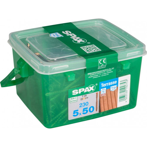 Lot de 230 vis inox étoile SPAX, Diam.5 mm x L.50 mm - SPAX