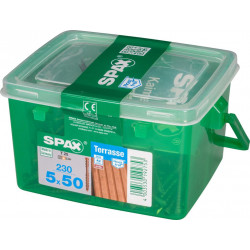 Lot de 230 vis inox étoile SPAX, Diam.5 mm x L.50 mm - SPAX