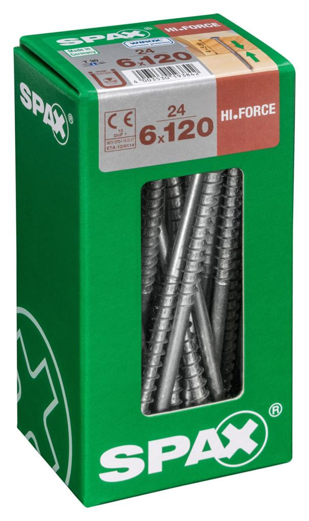 Vis à bois Hi.force torx Spax wirox 6x120 mm 24 pièces - vue 2