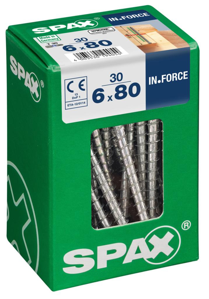 Lot de 30 vis acier tête cylindrique SPAX Diam.6 mm x .80 mm - vue 2