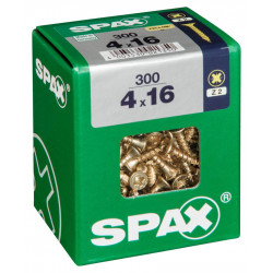 Lot de 300 vis acier tête fraisée pozidriv SPAX, Diam.4 mm x L.16 mm de marque SPAX, référence: B6215500
