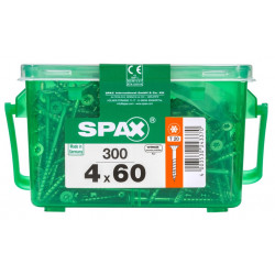 Lot de 300 vis acier tête fraisée SPAX, Diam.4 mm x L.60 mm - SPAX