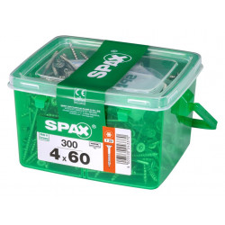 Lot de 300 vis acier tête fraisée SPAX, Diam.4 mm x L.60 mm - SPAX