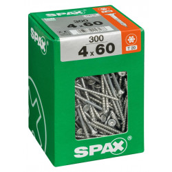 Lot de 300 vis acier tête fraisée torx SPAX, Diam.4 mm x L.60 mm de marque SPAX, référence: B6215900