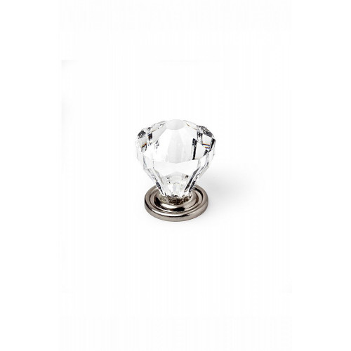 Lot de 4 boutons de meuble Diamant abs chromé H.29 x l.28 x P.28 mm - REI