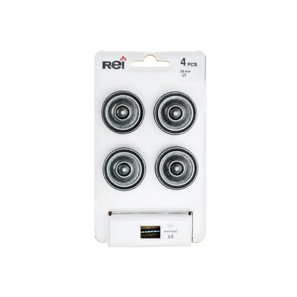 Boutons de meuble Zamak vieilli Modèle Antik H.26mm - vue 2