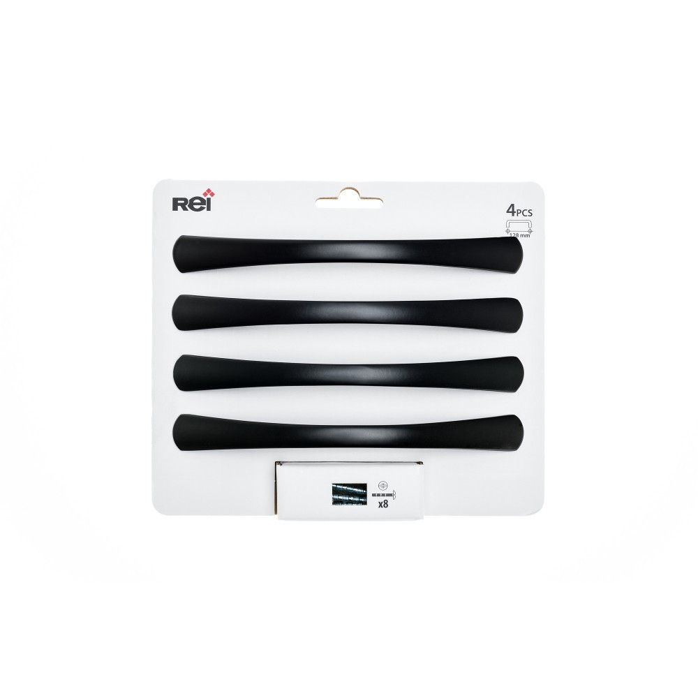 Poignées de meuble Lot de 4 Aluminium tropicalisé Modèle Barette Entraxe 128 mm - vue 2