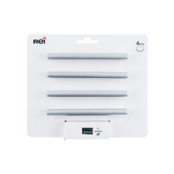 Lot de 4 poignées de meuble entraxe 96 mm aluminium anodisé de marque REI, référence: B6222300