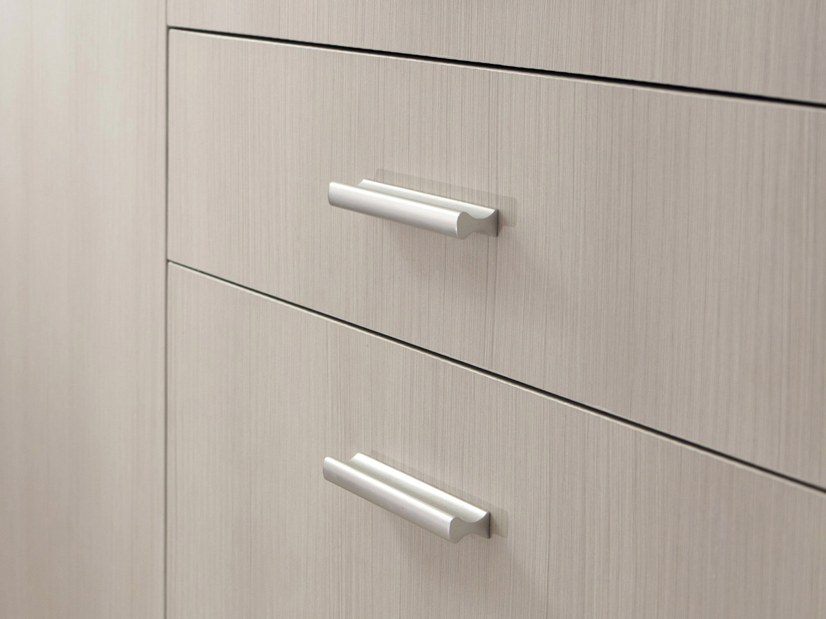 REI Lot de 4 poignées de meuble entraxe 96 mm aluminium anodisé