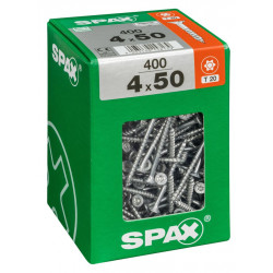 Lot de 400 vis acier tête fraisée torx SPAX, Diam.4 mm x L.50 mm - SPAX