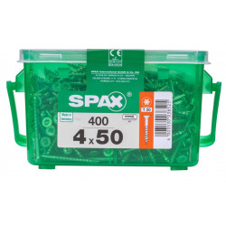 Lot de 400 vis acier tête fraisée torx SPAX, Diam.4 mm x L.50 mm - SPAX