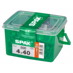 Lot de 500 vis acier tête fraisée torx SPAX, Diam.4 mm x L.40 mm - SPAX