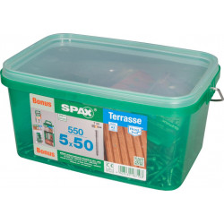 Lot de 550 vis terrasse inox tête cylindrique étoile SPAX, Diam.5 mm x L.50 mm - SPAX