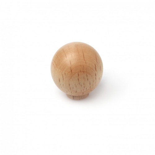 Lot de 6 boutons de meuble Boule hêtre bois H.32 x l.29 x P.29 mm - REI