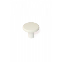 Lot de 6 boutons de meuble Rond blanc plastique H.27 x l.33 x P.33 mm - REI