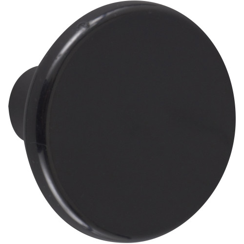 Lot de 6 boutons de meuble Rond noir plastique H.27 x l.33 x P.33 mm - REI