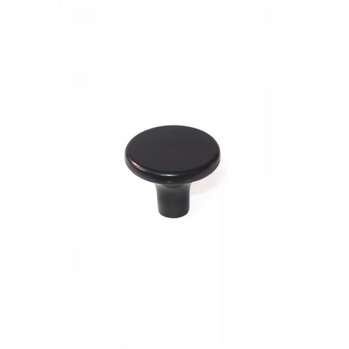 Lot de 6 boutons de meuble Rond noir plastique H.27 x l.33 x P.33 mm - REI
