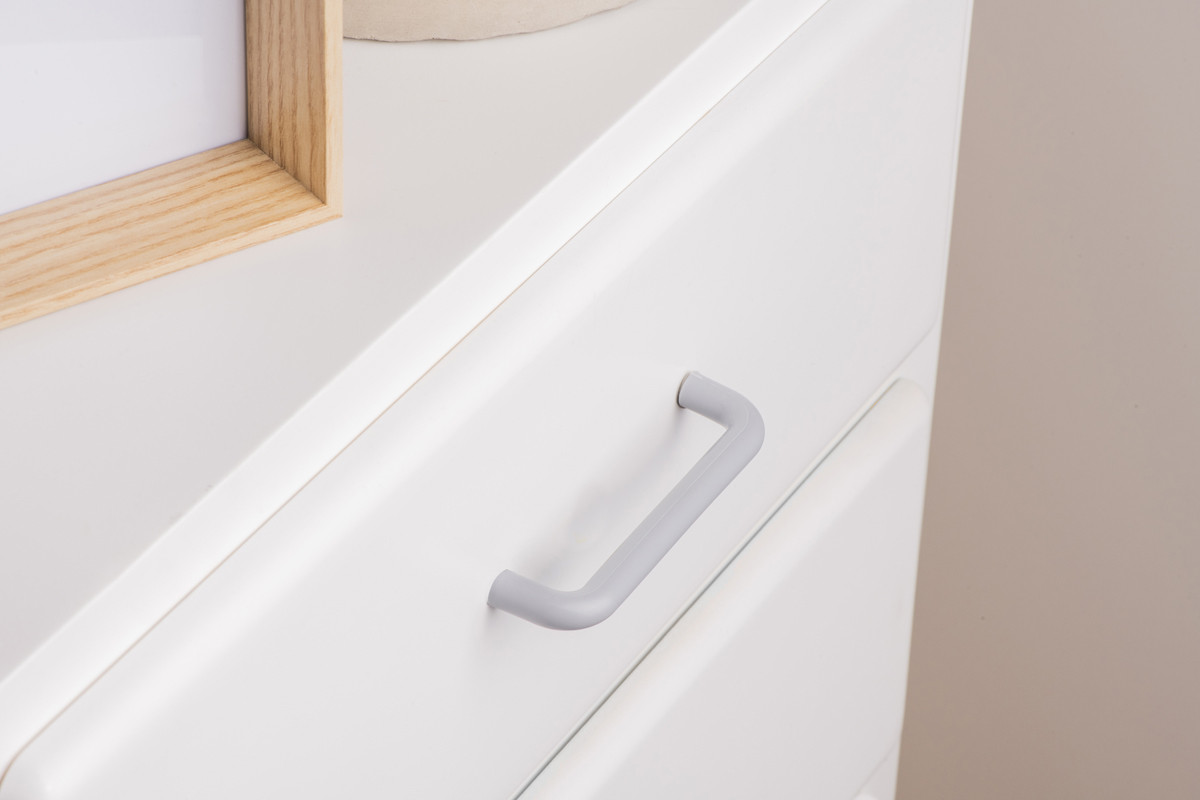 REI Lot de 6 poignées de meuble entraxe 96 mm aluminium anodisé