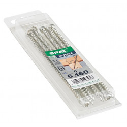 Lot de 6 vis acier tête cylindrique SPAX, Diam.6 mm x L.160 mm - SPAX