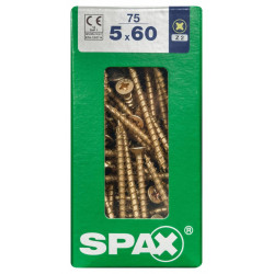 Lot de 75 vis acier tête fraisée pozidriv SPAX, Diam.5 mm x L.60 mm - SPAX