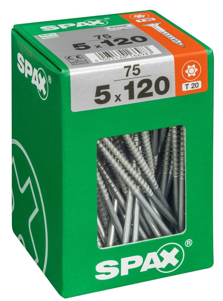 Lot de 75 vis acier tête plate SPAX Diam.5 mm x .120 mm - vue 2
