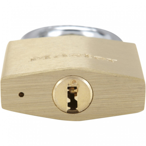 Master Lock 2940EURD Cadenas à Clé Extra Fin en Laiton, Doré, 6,2 x 4 x 1,6 cm - MASTER LOCK