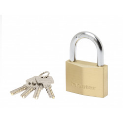 Master Lock 2960EURD Cadenas à Clé Extra Fin en Laiton, Doré, 8,8 x 6 x 2,1 cm - MASTER LOCK