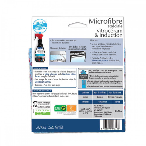 Microfibre microfibre STARWAX Spéciale vitrocéramique et induction - Starwax