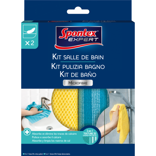 Microfibre nettoyage quotidien SPONTEX EXPERT Salle de bain - SPONTEX EXPERT