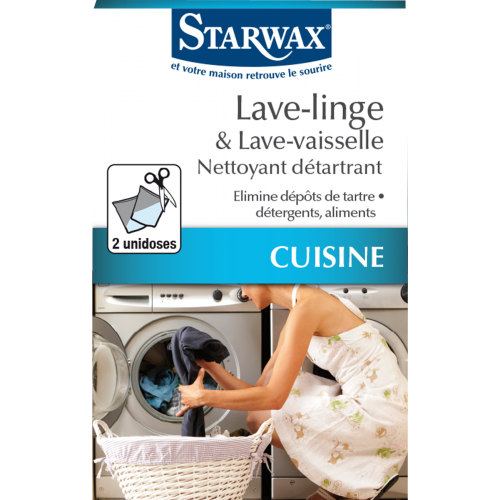 Nettoyant détartrant lave-linge et lave-vaisselle STARWAX 2 x 75 g - Starwax