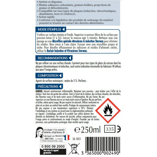 Nettoyant Plans de cuisson STARWAX 0,25 l - Starwax