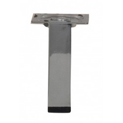 Pied de meuble carré fixe acier chromé gris, 10 cm de marque HETTICH, référence: B6236700
