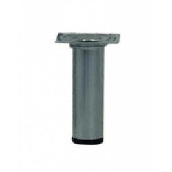 Pied de meuble cylindrique fixe acier époxy gris, 10 cm de marque HETTICH, référence: B6237500