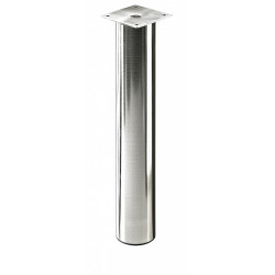 Pied de plan de travail cylindrique réglable acier brossé gris, de 40 à 70 cm de marque HETTICH, référence: B6237700