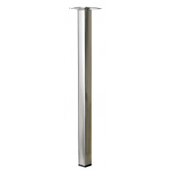 Pied de table basse carré fixe acier brossé gris, 40 cm de marque HETTICH, référence: B6237800