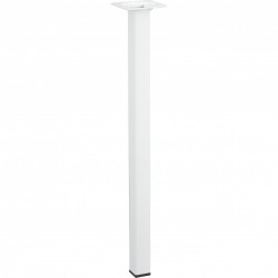 Pied de table basse carré fixe acier époxy blanc, 40 cm - HETTICH