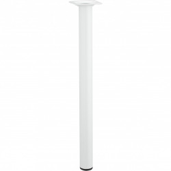 Pied de table basse cylindrique fixe acier époxy blanc, 40 cm - HETTICH