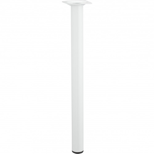 Pied de table basse cylindrique fixe acier époxy blanc, 40 cm - HETTICH