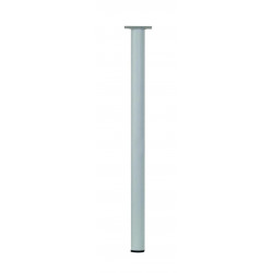 Pied de table basse cylindrique fixe acier époxy blanc, 70 cm - HETTICH